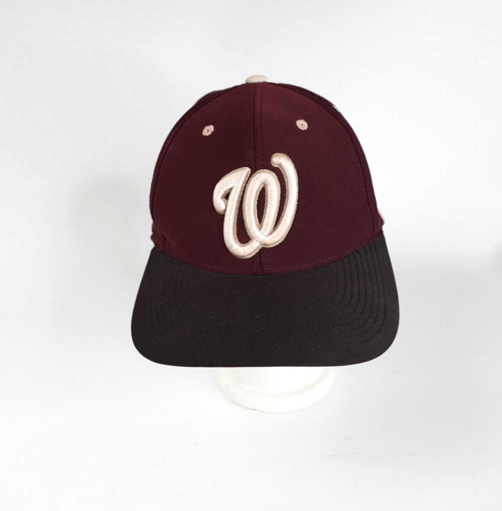 Zephyr ZHats Burgundy Black Baseball Hat Cap W Logo Bulldog Back Size M